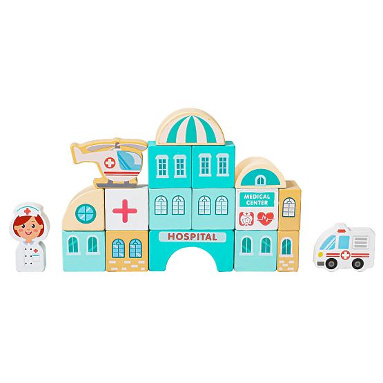 Fa építő város szőnyeg 121 darab ECOTOYS