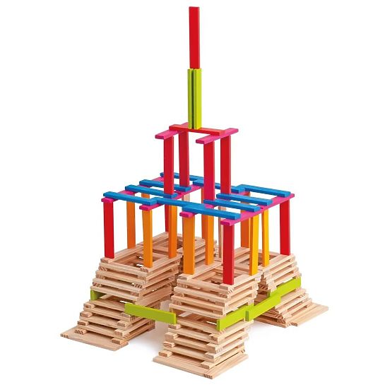 Fa építőelemek planks 200 darab