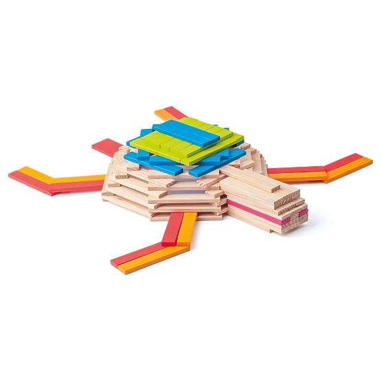 Fa építőelemek planks 200 darab