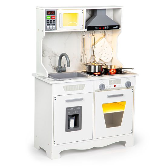 Fa gyermek konyha hangokkal és LED-del + tartozékok ECOTOYS