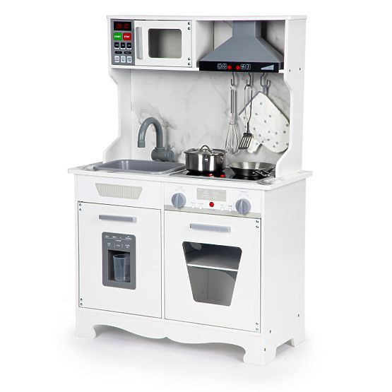 Fa gyermek konyha hangokkal és LED-del + tartozékok ECOTOYS
