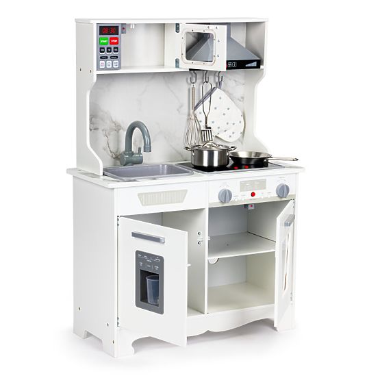 Fa gyermek konyha hangokkal és LED-del + tartozékok ECOTOYS