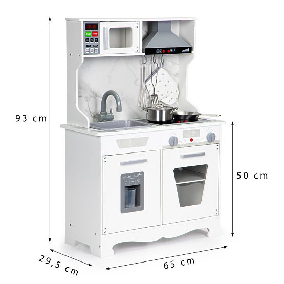 Fa gyermek konyha hangokkal és LED-del + tartozékok ECOTOYS