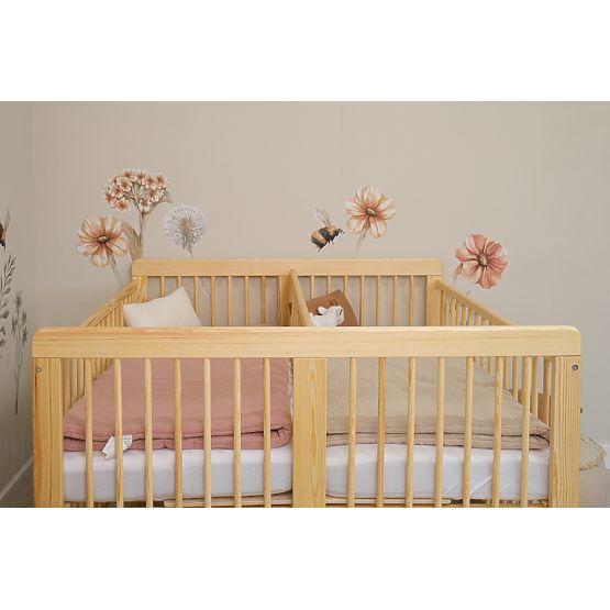Ourbaby Twinny - Természetes fa kiságy ikreknek