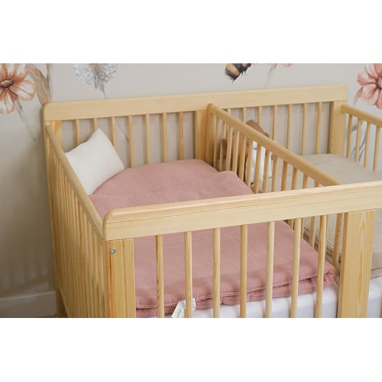 Ourbaby Twinny - Természetes fa kiságy ikreknek