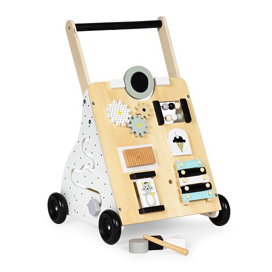 Fa járóka tolható oktatási kocsi gyerekeknek ECOTOYS