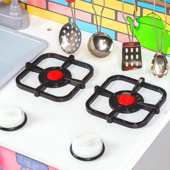 Fa játékkonyha kiegészítőkkel