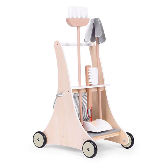 Fa játéktakarító készlet kocsi ECOTOYS