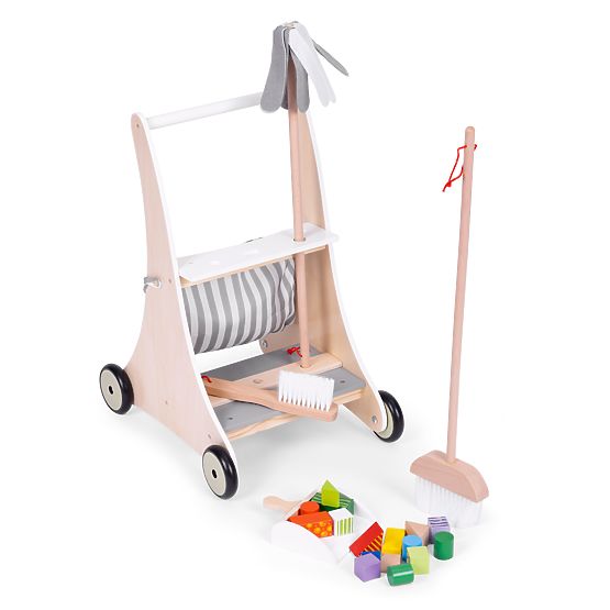 Fa játéktakarító készlet kocsi ECOTOYS