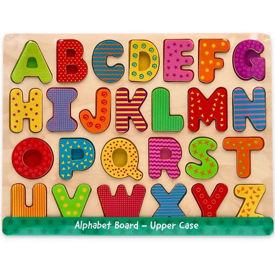 Fából készült puzzle ábécé - nagybetűk