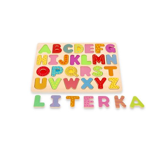 Fából készült puzzle ábécé - nagybetűk