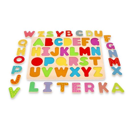 Fából készült puzzle ábécé - nagybetűk