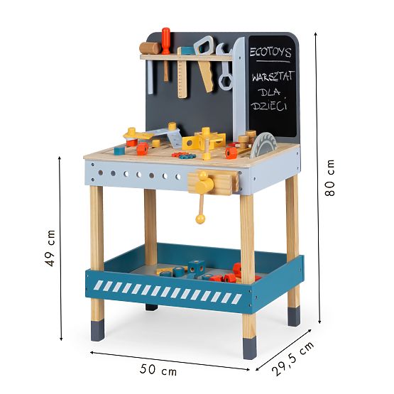 Fa műhely szerszámokkal - 47 db ECOTOYS