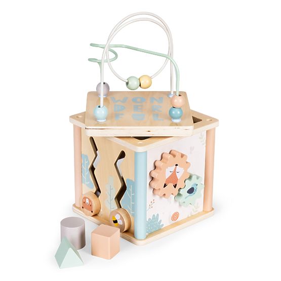 Fa oktatási kocka formákkal ECOTOYS