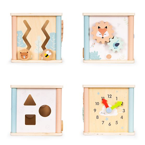 Fa oktatási kocka formákkal ECOTOYS