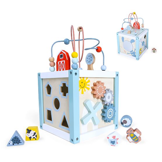 Fa oktatási kocka válogató + kockák ECOTOYS
