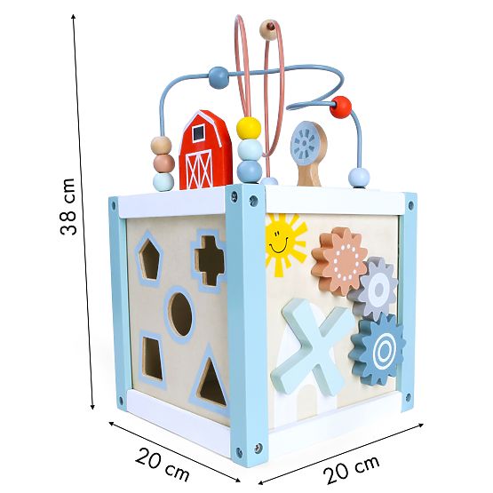 Fa oktatási kocka válogató + kockák ECOTOYS