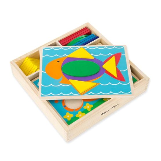Fa puzzle - mozaik - színek és formák