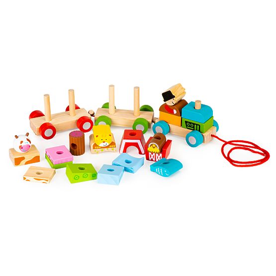 Fa vonat állatokkal