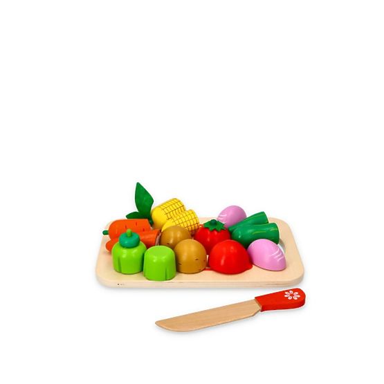 Fa zöldségek vágódeszkával