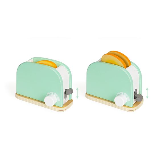 Fából készült kenyérpirító tartozékokkal