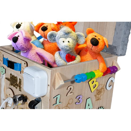 Fa Montessori Fa Tevékenységi Zsámoly - Természetes / Szürke