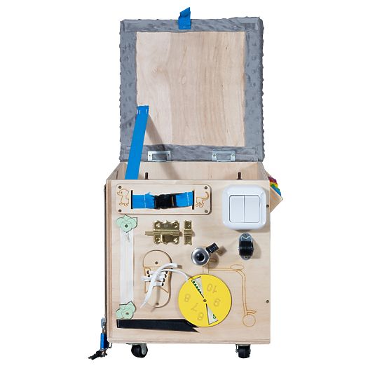 Fa Montessori Fa Tevékenységi Zsámoly - Természetes / Szürke