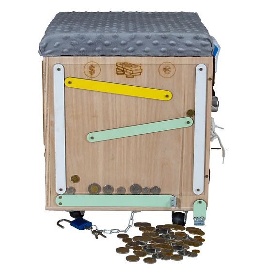 Fa Montessori Fa Tevékenységi Zsámoly - Természetes / Szürke