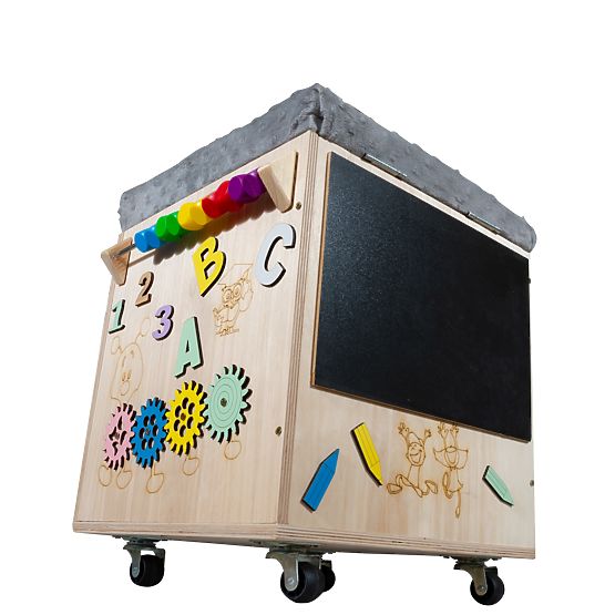 Fa Montessori Fa Tevékenységi Zsámoly - Természetes / Szürke