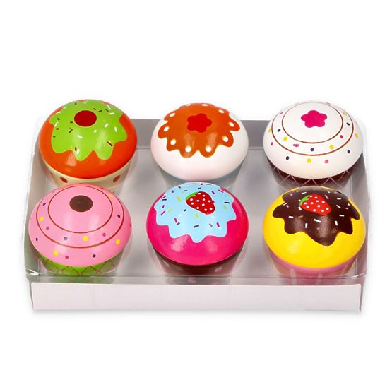 Készlet fából készült muffin