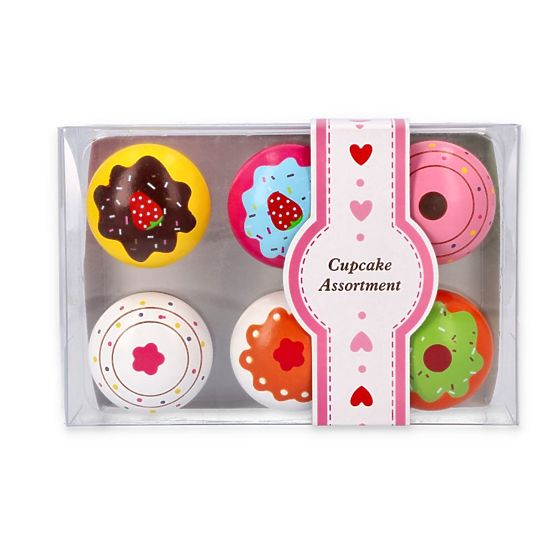 Készlet fából készült muffin