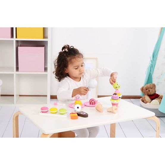 Fagylalt - fagylaltkészlet 25 art - játék fa