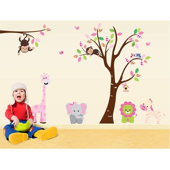 Faldekoráció - állatok a Szafariról