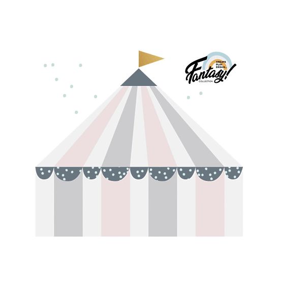 Faldekoráció DEKORNIK Cirkus - rózsaszín