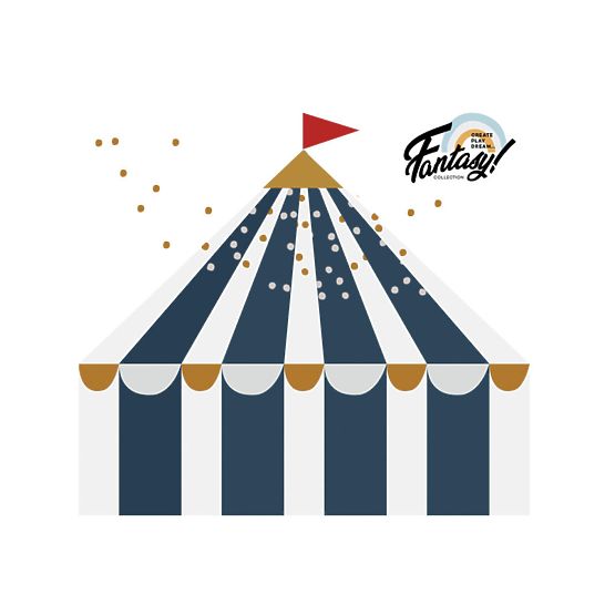 Faldekoráció DEKORNIK Cirkus - sötétkék