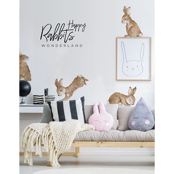 Faldekoráció DEKORNIK - Happy Rabbits