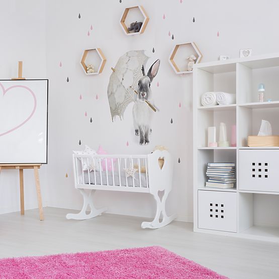 DEKORNIK fali dekoráció - Harry nyúl az esőben