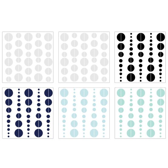 Faldekoráció DEKORNIK - kék félholdak