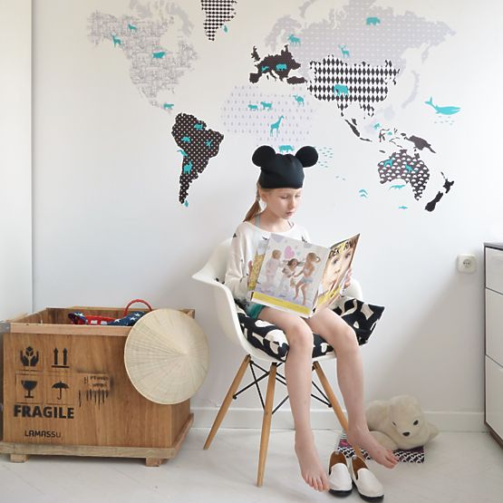 Faldekoráció DEKORNIK - világtérkép 3