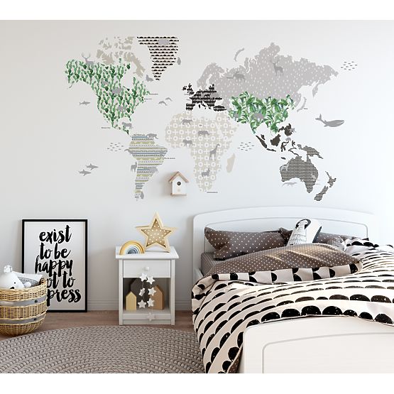 Faldekoráció DEKORNIK - világtérkép 5