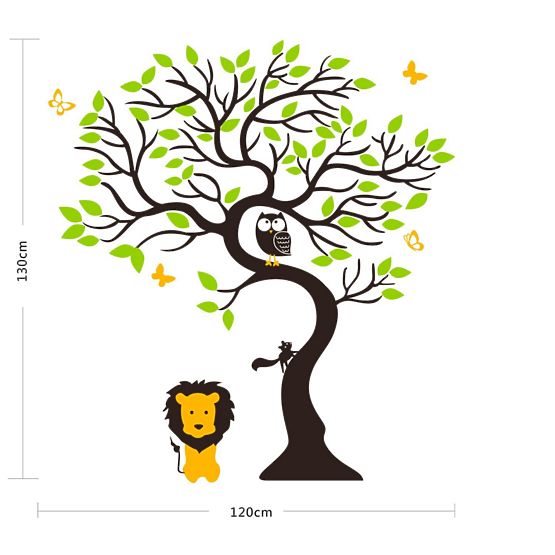 Faldekoráció - fa és az oroszlán