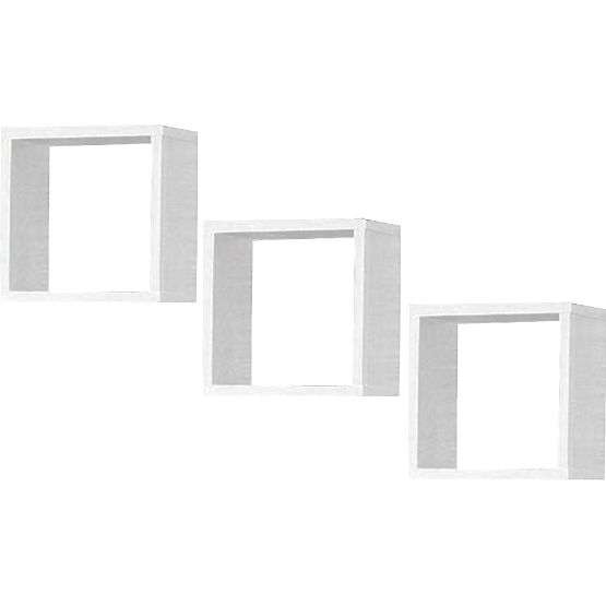 FALI POLC K 25x25cm 3 DB-OS KÉSZLET FEHÉR