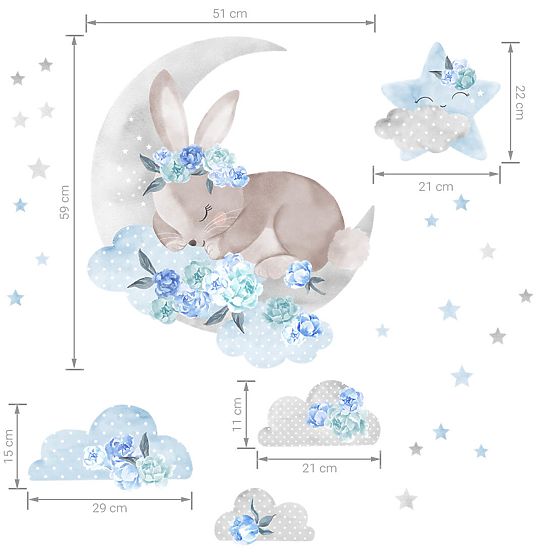 Falmatrica Sleeping Rabbit - kék