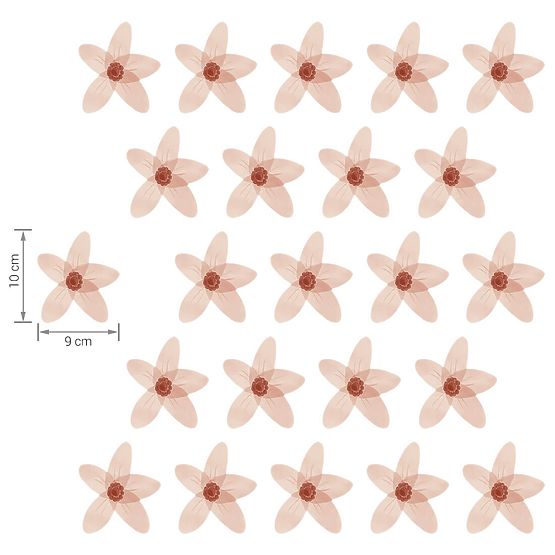 Fali matrica készlet - Rózsaszín nefelejcs 23 db