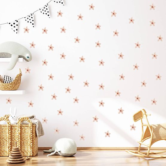 Fali matrica készlet - Rózsaszín nefelejcs 23 db