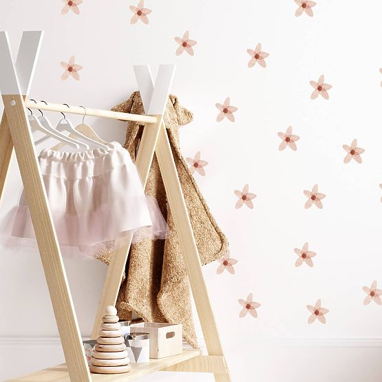 Fali matrica készlet - Rózsaszín nefelejcs 23 db