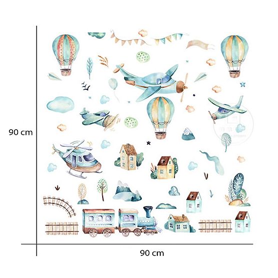 Falmatricák - Repülőgépek és léggömbök