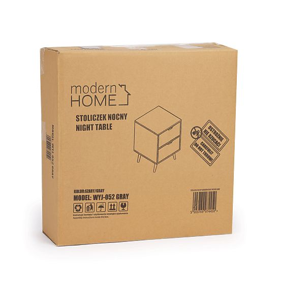 Fekete éjjeliszekrény NORLA