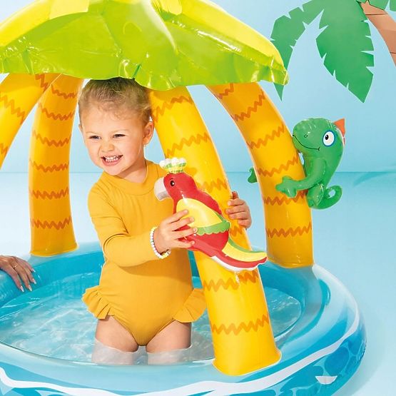 Felfújható gyermekmedence sziget tetővel INTEX 58417