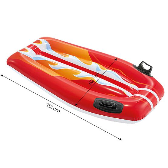 Felfújható úszódeszka gyerekeknek fogantyúkkal piros INTEX 58165 RED